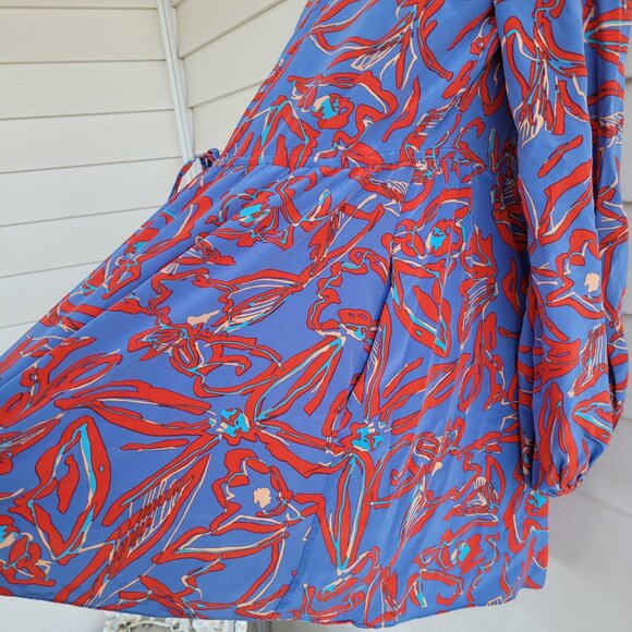 Diane Von Furstenberg 100% Silk Eldsen Printed Dress - Picture 4 of 8